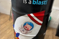 Brighten Up Boerne trash can art